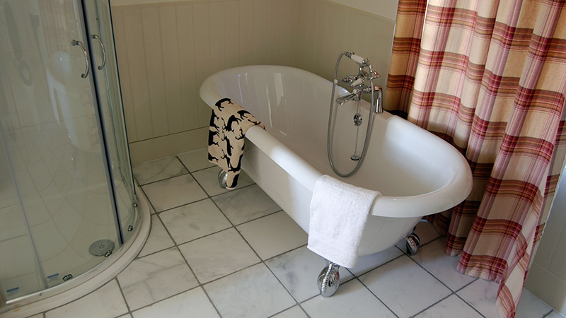 Room 1 - Traditional bath and walk-in shower room