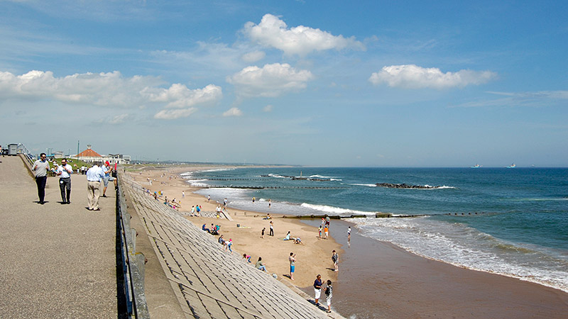 Aberdeen Beach at high tide